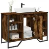 vidaXL Armoire lavabo de salle de bain chêne fumé 91x35x60 cm