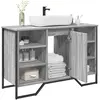 vidaXL Armoire lavabo de salle de bain sonoma gris 91x35x60 cm