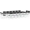 vidaXL Ensemble à manger de jardin avec coussins 17pcs blanc textilène
