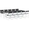 vidaXL Ensemble à manger de jardin avec coussins 11pcs blanc textilène