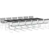 vidaXL Ensemble à manger de jardin avec coussins 13pcs blanc textilène