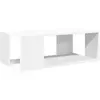 vidaXL Table basse blanc 89,5x48x30 cm bois d’ingénierie