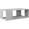 vidaXL Table basse gris béton 89,5x48x30 cm bois d'ingénierie