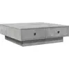 vidaXL Table basse Gris béton 90x90x28 cm Aggloméré