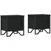 vidaXL Tables de chevet 2 pcs Noir 40 x 30 x 40 cm Aggloméré