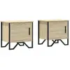 vidaXL Tables de chevet 2 pcs Chêne sonoma 40 x 30 x 40 cm Aggloméré