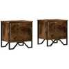 vidaXL Tables de chevet 2 pcs chêne fumé 40x30x40 cm bois d'ingénierie