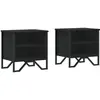 vidaXL Tables de chevet 2 pcs noir 40x30x40 cm bois d'ingénierie