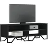 vidaXL Meuble TV noir 122x34x41 cm bois d'ingénierie