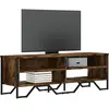 vidaXL Meuble TV chêne fumé 122x34x41 cm bois d'ingénierie