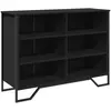 vidaXL Buffet noir 101x35,5x74,5 cm bois d'ingénierie