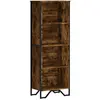 vidaXL Bibliothèque chêne fumé 50x31x137,5 cm bois d'ingénierie