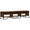 vidaXL Meuble TV chêne fumé 180x34x41 cm bois d'ingénierie