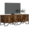 vidaXL Meuble TV chêne fumé 122x34x41 cm bois d'ingénierie