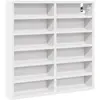 vidaXL Armoire à vitrine blanc 60x8,5x58 cm bois d'ingénierie