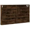 vidaXL Armoire à vitrine chêne fumé 100x8,5x58 cm bois d'ingénierie