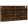 vidaXL Armoire à vitrine chêne fumé 100x8,5x50 cm bois d'ingénierie