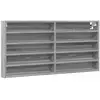 vidaXL Armoire à vitrine sonoma gris 100x8,5x50 cm bois d'ingénierie