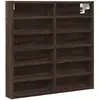 vidaXL Armoire à vitrine chêne marron 100x8,5x50 cm bois d'ingénierie