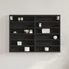 vidaXL Armoire à vitrine noir 80x8,5x58 cm bois d'ingénierie