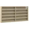 vidaXL Armoire à vitrine chêne sonoma 100x8,5x50 cm bois d'ingénierie