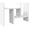 vidaXL Organisateur de bureau blanc 34,5x15,5x35,5cm bois d'ingénierie