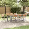 vidaXL Ensemble de salle à manger pour jardin 9 pcs Gris