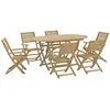 vidaXL Ensemble à manger de jardin 7 pcs Bois d'acacia solide