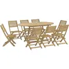 vidaXL Ensemble à manger de jardin 9 pcs bois d'acacia solide