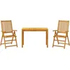 vidaXL Ensemble à manger de jardin 3 pcs Bois d'acacia solide