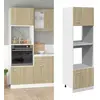 vidaXL Armoire à micro-ondes Chêne sonoma 60x57x207 cm Aggloméré