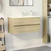 vidaXL Armoire d'évier Chêne sonoma 90x38,5x45 cm Aggloméré