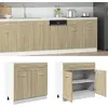 vidaXL Armoire de plancher tiroir Chêne sonoma 80x46x81,5 cm Aggloméré