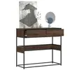 vidaXL Table console chêne marron 90x35x80 cm bois d'ingénierie