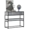 vidaXL Table console sonoma gris 90x35x80 cm bois d'ingénierie