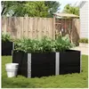 vidaXL Jardinière noir 150x100 cm bois massif de pin