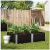 vidaXL Jardinière noir 150x100 cm bois massif de pin