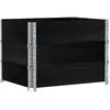 vidaXL Jardinière noir 80x60 cm bois massif de pin