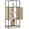 vidaXL Buffet haut chêne sonoma 68x35x139 cm bois d'ingénierie métal
