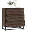 vidaXL Buffet chêne marron 68x35x76 cm bois d'ingénierie et métal