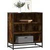 vidaXL Buffet chêne fumé 68x35x76 cm bois d'ingénierie et métal