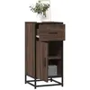 vidaXL Buffet chêne marron 35,5x35x76 cm bois d'ingénierie et métal