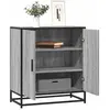 vidaXL Buffet sonoma gris 68x35x76 cm bois d'ingénierie et métal