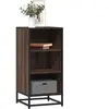 vidaXL Buffet chêne marron 35,5x35x76 cm bois d'ingénierie et métal