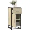vidaXL Buffet chêne sonoma 35,5x35x76 cm bois d'ingénierie et métal