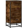 vidaXL Buffet chêne fumé 35,5x35x76 cm bois d'ingénierie et métal