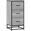 vidaXL Buffet sonoma gris 35,5x35x76 cm bois d'ingénierie et métal