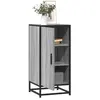vidaXL Buffet sonoma gris 35,5x35x76 cm bois d'ingénierie et métal