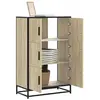 vidaXL Buffet haut chêne sonoma 68x35x106,5 cm bois ingénierie métal