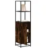 vidaXL Buffet haut chêne fumé 35,5x35x139 cm bois d'ingénierie métal